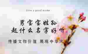 男寶寶姓孫起什么名字好聽