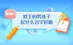 姓王的男孩子起什么名字好聽