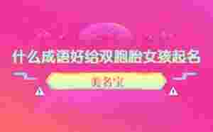 什么成語好給雙胞胎女孩起名