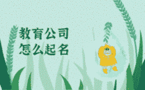 教育公司怎么起名