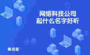 網(wǎng)絡(luò)科技公司起什么名字好聽