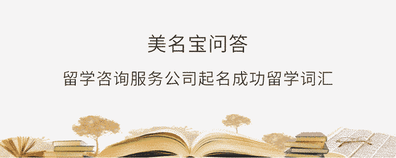 留學咨詢服務(wù)公司起名成功留學詞匯