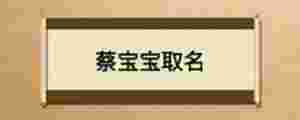 蔡寶寶取名