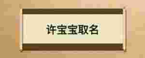 許寶寶取名