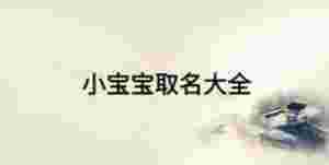 小寶寶取名大全