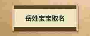 岳姓寶寶取名