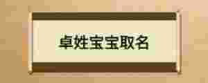 卓姓寶寶取名