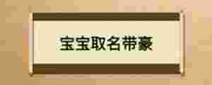 寶寶取名帶豪
