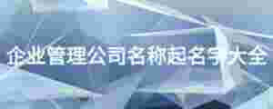 企業(yè)管理公司名稱起名字大全