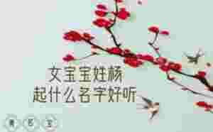 女寶寶姓楊起什么名字好聽