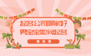 起名公司哪家好，男寶寶如何起名