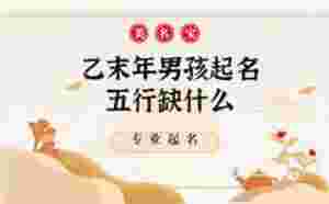 乙末年男孩起名五行缺什么