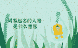 周易起名的人格是什么意思