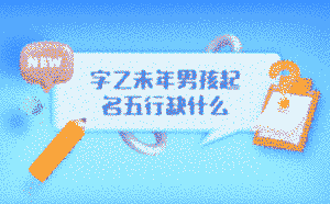 字乙未年男孩起名五行缺什么