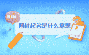 四柱起名是什么意思