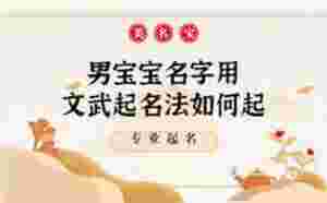男寶寶名字用文武起名法如何起