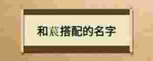 和莀搭配的名字