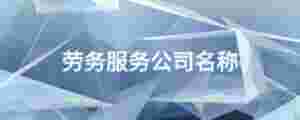 勞務服務公司名稱
