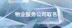 物業服務公司取名