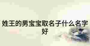 姓王的男寶寶取名子什么名字好