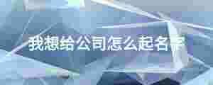 我想給公司怎么起名字