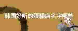 韓國好聽的蛋糕店名字哪些