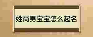 姓尚男寶寶怎么起名
