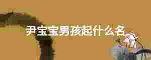 尹寶寶男孩起什么名