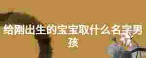 給剛出生的寶寶取什么名字男孩