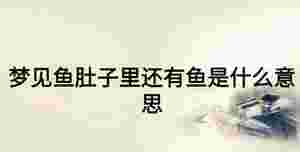 夢見魚肚子里還有魚是什么意思