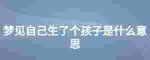 夢見自己生了個孩子是什么意思