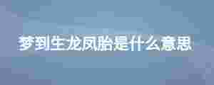 夢到生龍鳳胎是什么意思