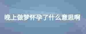 晚上做夢懷孕了什么意思啊