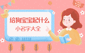 給狗寶寶起什么小名字大全