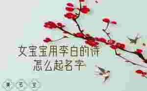女寶寶用李白的詩怎么起名字