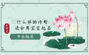 什么樣的詩句適合男寶寶起名