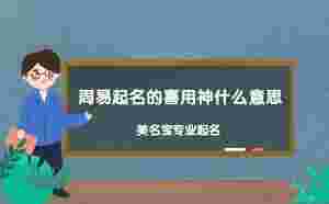 周易起名的喜用神什么意思