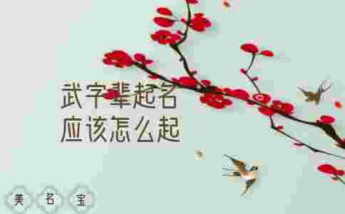 武字輩起名應該怎么起